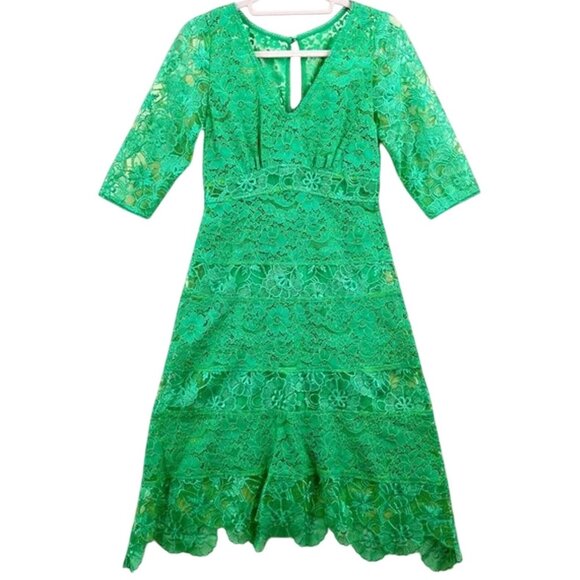 Anthropologie Angelica Lace Midi Dress Plenty By Tracy Reese EUC Boho Coquette S - Picture 8 of 9